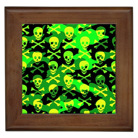 Skull Camouflage Framed Tile from ArtsNow.com Front