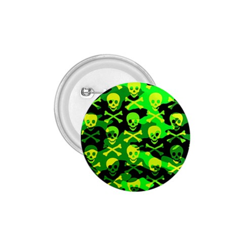 Skull Camouflage 1.75  Button from ArtsNow.com Front