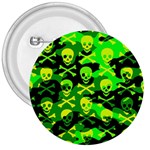 Skull Camouflage 3  Button