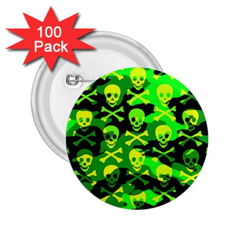 Skull Camouflage 2.25  Button (100 pack) from ArtsNow.com Front
