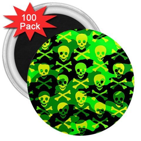 Skull Camouflage 3  Magnet (100 pack) from ArtsNow.com Front
