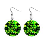 Skull Camouflage 1  Button Earrings