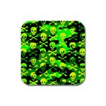 Skull Camouflage Rubber Square Coaster (4 pack)