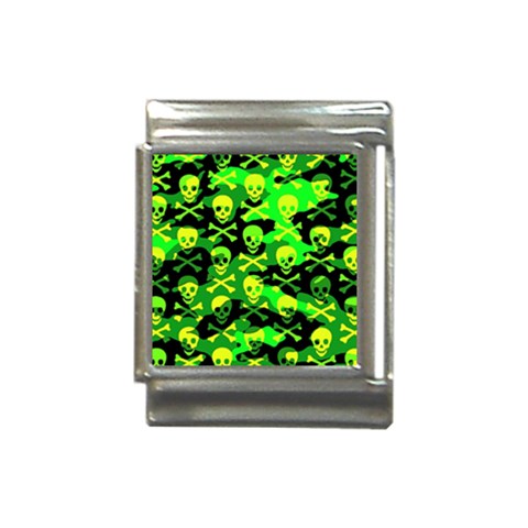 Skull Camouflage Italian Charm (13mm) from ArtsNow.com Front