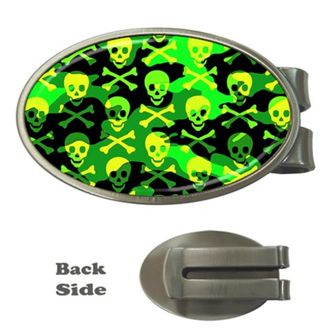 Skull Camouflage Money Clip (Oval) from ArtsNow.com Front