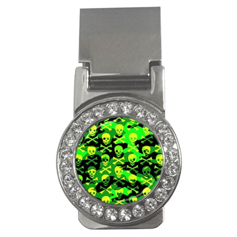 Skull Camouflage Money Clip (CZ) from ArtsNow.com Front