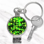 Skull Camouflage Nail Clippers Key Chain