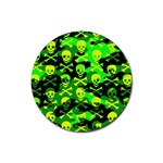 Skull Camouflage Rubber Coaster (Round)