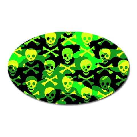 Skull Camouflage Magnet (Oval) from ArtsNow.com Front