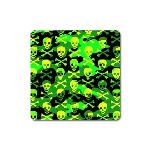 Skull Camouflage Magnet (Square) from ArtsNow.com Front