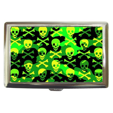 Skull Camouflage Cigarette Money Case from ArtsNow.com Front