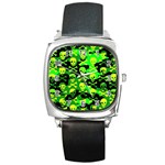 Skull Camouflage Square Metal Watch