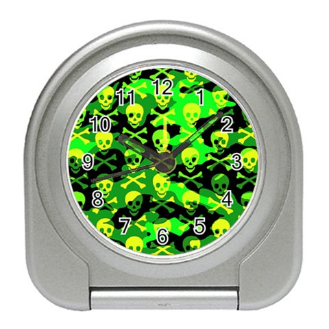 Skull Camouflage Travel Alarm Clock from ArtsNow.com Front