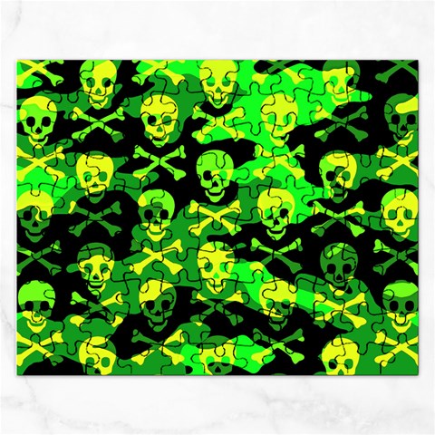 Skull Camouflage Jigsaw Puzzle (Rectangular) from ArtsNow.com Front