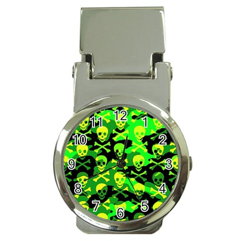 Skull Camouflage Money Clip Watch from ArtsNow.com Front