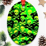 Skull Camouflage Oval Ornament (Two Sides)