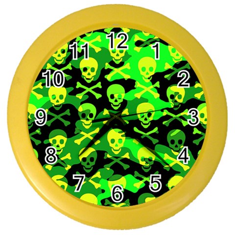 Skull Camouflage Color Wall Clock from ArtsNow.com Front