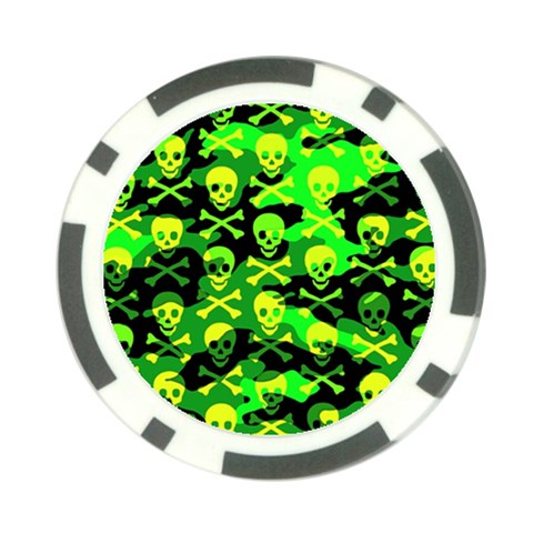 Skull Camouflage Poker Chip Card Guard (10 pack) from ArtsNow.com Front
