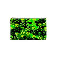 Skull Camouflage Cosmetic Bag (Small) from ArtsNow.com Front
