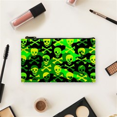 Skull Camouflage Cosmetic Bag (Small) from ArtsNow.com Front