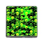 Skull Camouflage Memory Card Reader with Storage (Square)