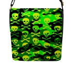 Skull Camouflage Flap Closure Messenger Bag (Large)