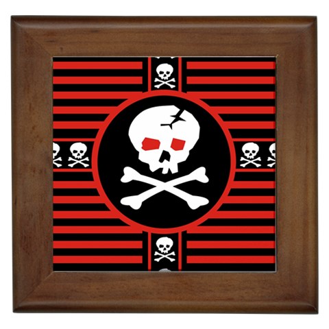 Skull Cross Framed Tile from ArtsNow.com Front