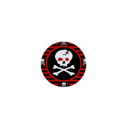 Skull Cross 1  Mini Button from ArtsNow.com Front