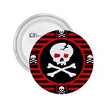 Skull Cross 2.25  Button