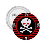 Skull Cross 2.25  Button