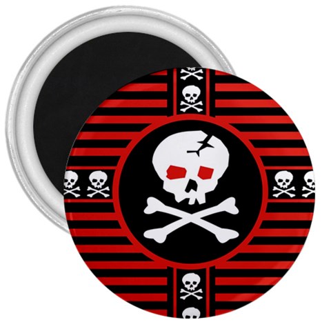 Skull Cross 3  Magnet from ArtsNow.com Front