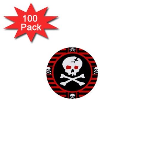 Skull Cross 1  Mini Button (100 pack)  from ArtsNow.com Front