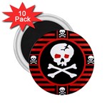 Skull Cross 2.25  Magnet (10 pack)