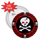 Skull Cross 2.25  Button (100 pack)