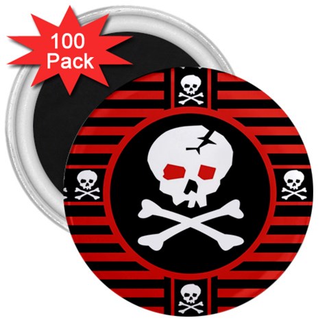 Skull Cross 3  Magnet (100 pack) from ArtsNow.com Front