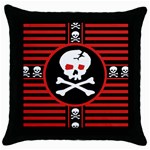 Skull Cross Throw Pillow Case (Black)