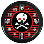 Skull Cross Wall Clock (Black)