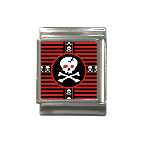 Skull Cross Italian Charm (13mm) from ArtsNow.com Front