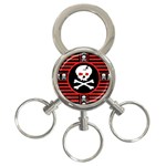 Skull Cross 3-Ring Key Chain