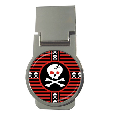 Skull Cross Money Clip (Round) from ArtsNow.com Front