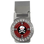 Skull Cross Money Clip (CZ)