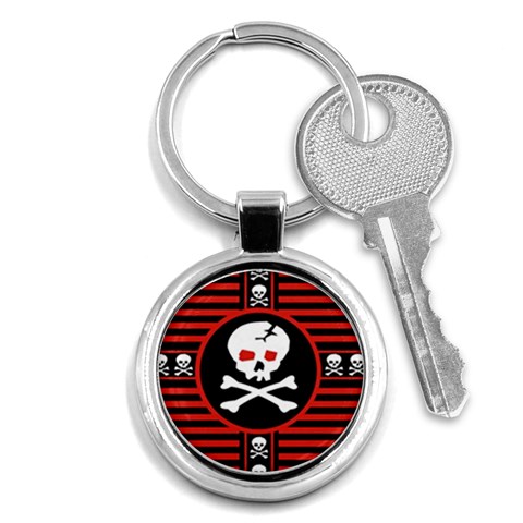 Skull Cross Key Chain (Round) from ArtsNow.com Front