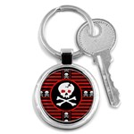 Skull Cross Key Chain (Round)