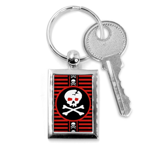 Skull Cross Key Chain (Rectangle) from ArtsNow.com Front