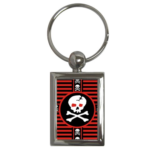 Skull Cross Key Chain (Rectangle) from ArtsNow.com Front
