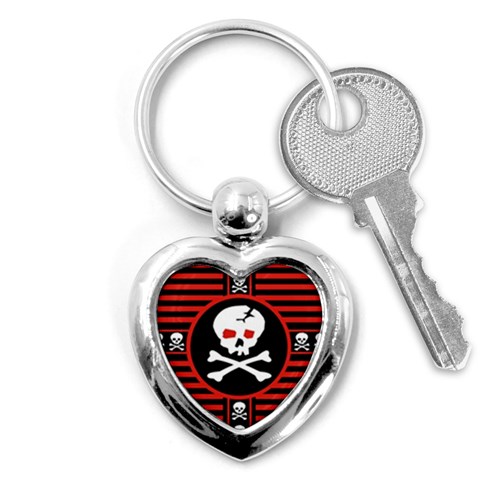 Skull Cross Key Chain (Heart) from ArtsNow.com Front