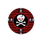 Skull Cross Rubber Coaster (Round)