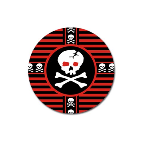Skull Cross Magnet 3  (Round) from ArtsNow.com Front