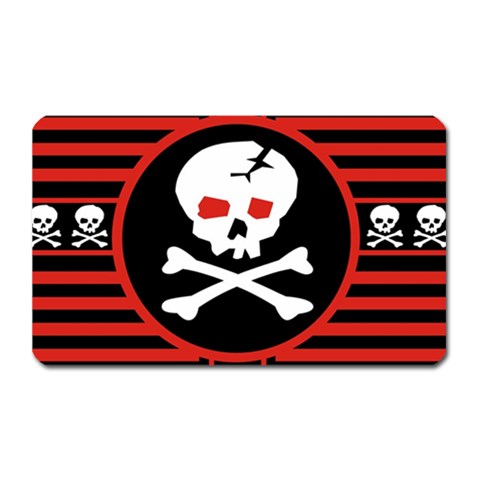 Skull Cross Magnet (Rectangular) from ArtsNow.com Front