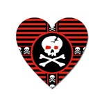 Skull Cross Magnet (Heart)